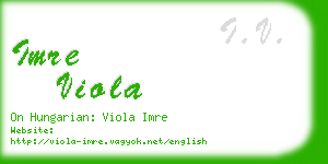 imre viola business card